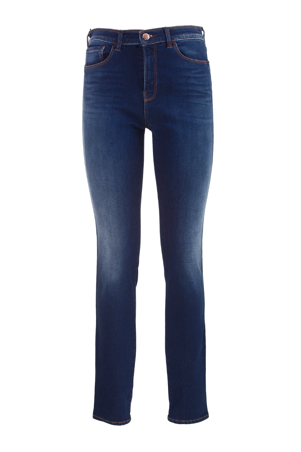 shop EMPORIO ARMANI  Jeans: Emporio Armani jeans J18 vita alta e gamba skinny in denim Composizione: 77% Cotone 10% Lyocell 9% Elastomultiestere 4% Elastan.
Slim fit.
Vita con passanti.
Cinque tasche.
Gamba skinny.
Chiusura con zip e bottone.
Impunture tabacco.
Salpa in pelle con logo.
Ricamo aquila.
Fabbricato in Tunisia.. 6R2J20 2DAXZ-0941 number 5085528